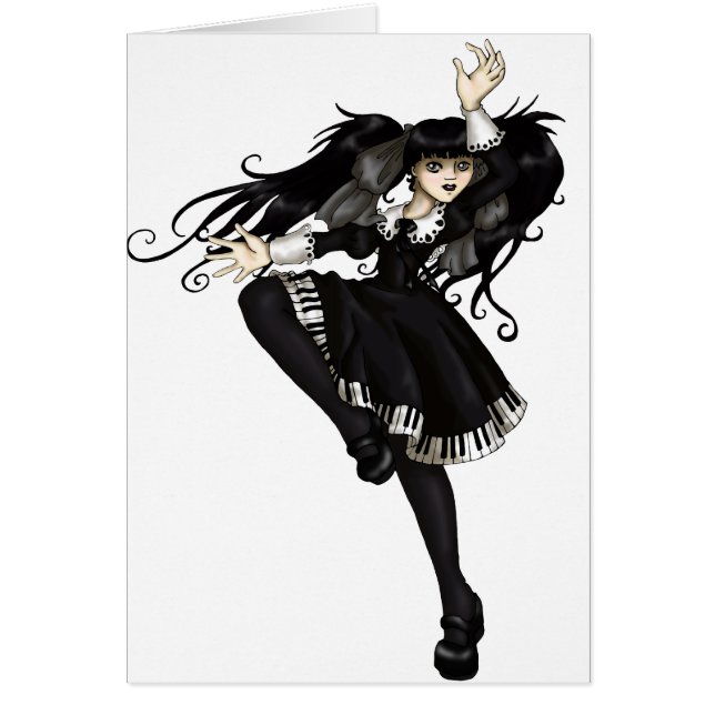 Pianodans Hälsningskort (Framsidan)