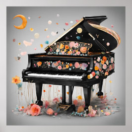 Pianodrömmar med Lekfull Fantasi Poster