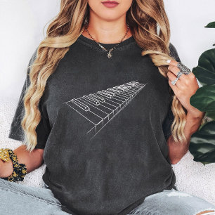 Pianoför Piano Linje Konst T Shirt