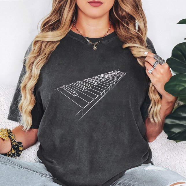 Pianoför Piano Linje Konst T Shirt (Skapare uppladdad)