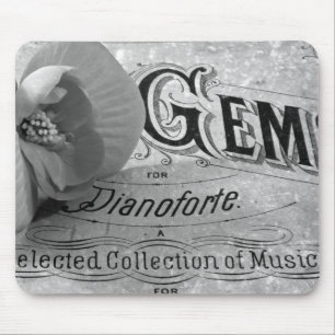 Pianoforte Gems och Begonia Mousepad Musmatta