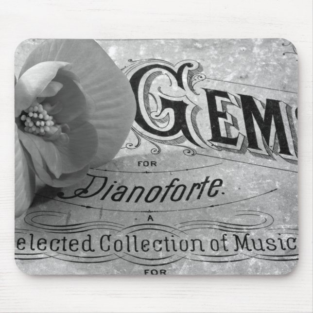 Pianoforte Gems och Begonia Mousepad Musmatta (Framsidan)