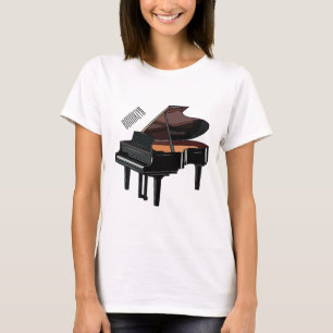 Pianoforte tecknad illustration t shirt