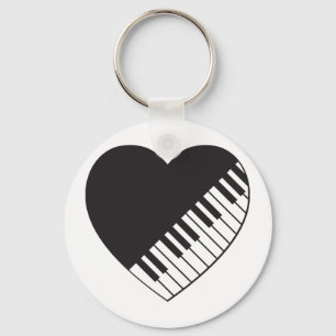 Pianohjärta Nyckelring