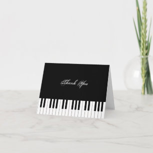Pianoklavier Elegant Personlig Musikers Tack Kort