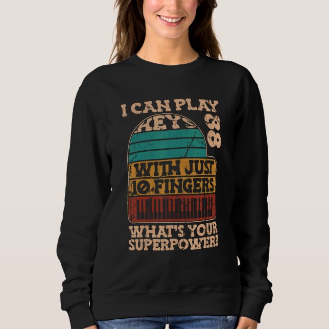 Pianoklavier Piano Pianist T Shirt (Framsida)