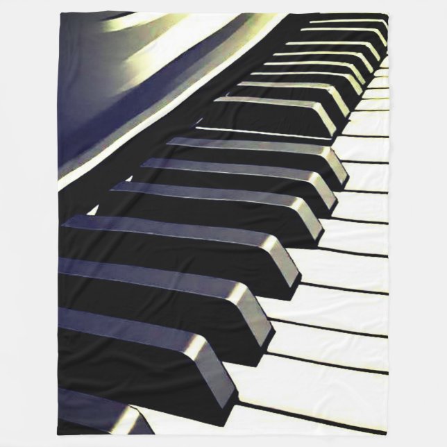 PIANOKNAPPAR  FLEECEFILT (Framsidan)
