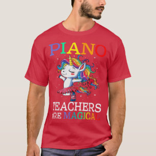 Pianolärare är magiska Unicorn Back to school T Shirt
