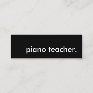 Pianolärare. Mini Visitkort