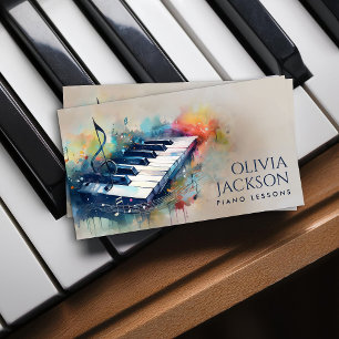 Pianolärare Musiklärare Visitkort