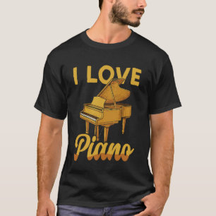 Pianolärare Pianist Jag älskar piano Jag älskar pi T Shirt