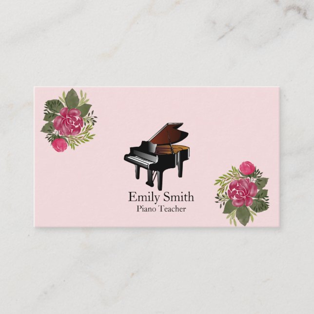 Pianolärare Visitkort (Framsida)