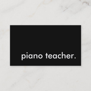 Pianolärare. Visitkort