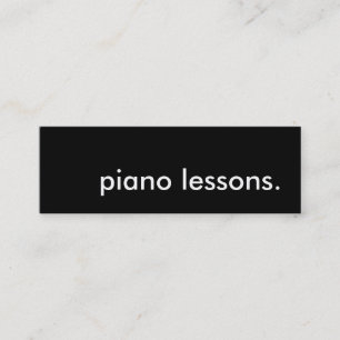 Pianolektioner. Mini Visitkort