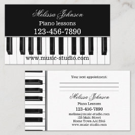 Pianolektioner Musik Avtal Affärskort Tidsbeställning Kort