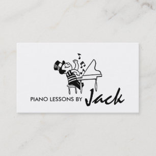Pianolektioner, Musiklärare Visitenkort Visitkort