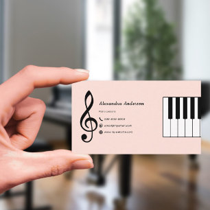 Pianolektioner Visitkort