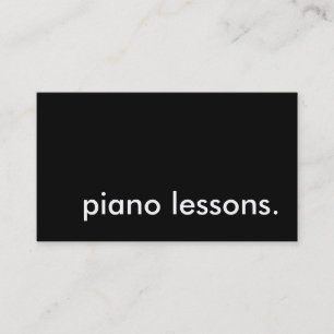 Pianolektioner. Visitkort