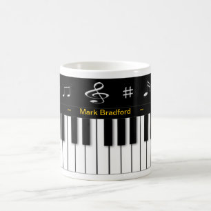 Pianomuggen - personifiera namn kaffemugg
