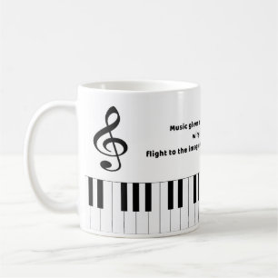 Pianomusik citerar kaffemuggen kaffemugg