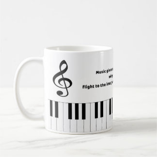 Pianomusik citerar kaffemuggen kaffemugg