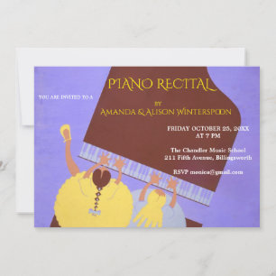 Pianomusik Duett Recital Event  Inbjudningar