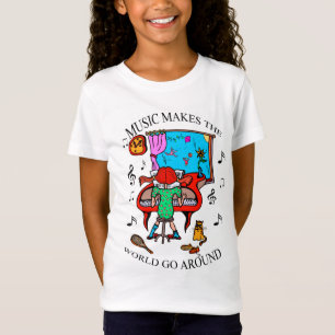 Pianomusik gör världsT-tröja för flickor T Shirt