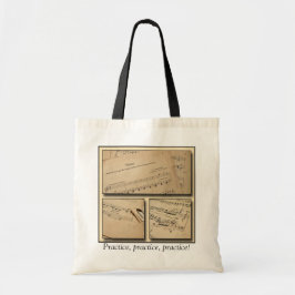 Pianomusik övar toto hänger lös tygkasse