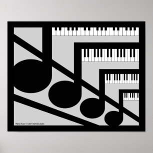 Pianomusiktryck Poster