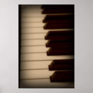 Pianonyckelaffisch Poster