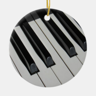 Pianonyckelmusik instrumenterar musikerlärarechic julgransprydnad keramik