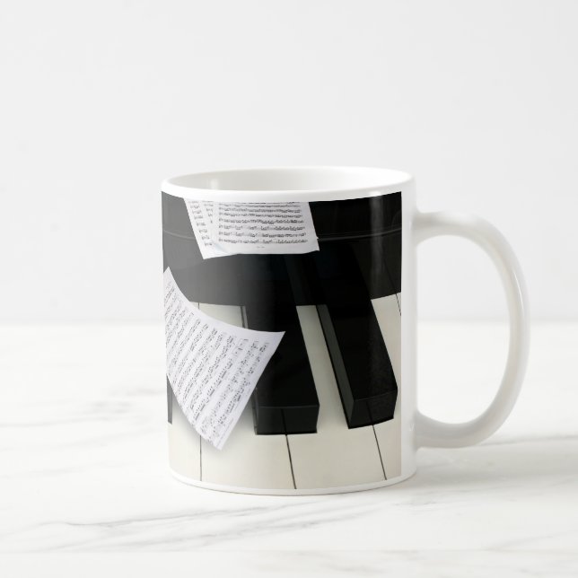 Pianonycklar med musik kaffemugg (Höger)