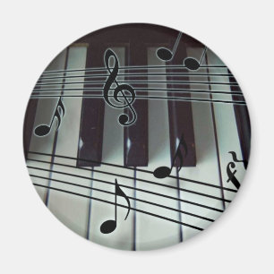 Pianonycklar och musik noter magnet