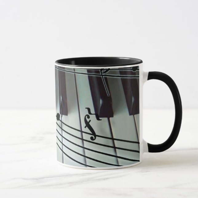Pianonycklar och musik noter mugg (Höger)
