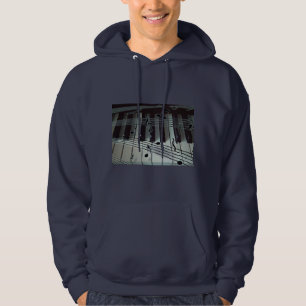 Pianonycklar och musik noter sweatshirt med luva