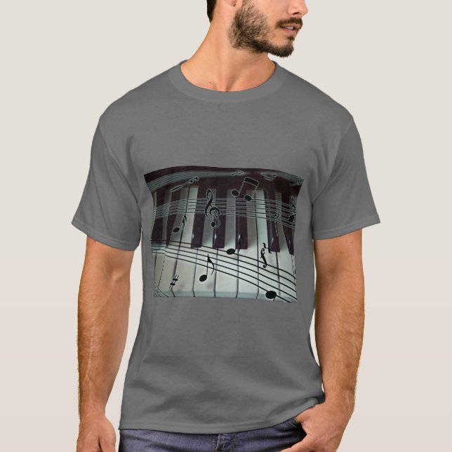 Pianonycklar och musik noter tröja (Framsida)