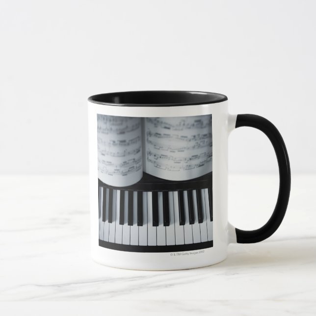 Pianonycklar och musikbok mugg (Höger)