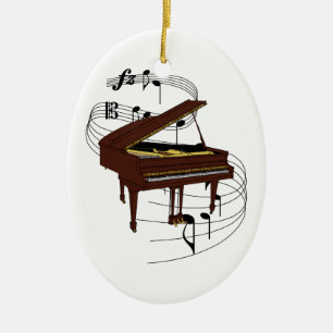 Pianoprydnad Julgransprydnad Keramik