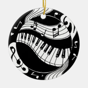 pianoprydnad julgransprydnad keramik
