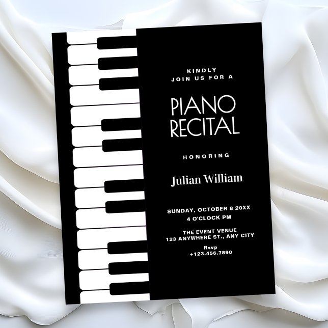 Pianorecital  inbjudningar (Skapare uppladdad)