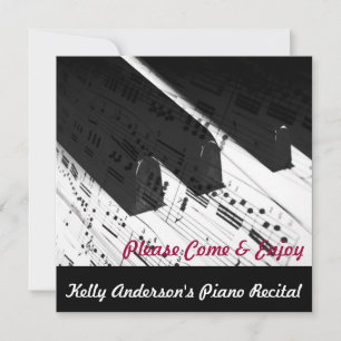 Pianorelaterade Inbjudningskort