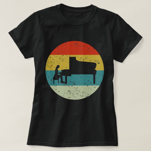 Pianoretro vintage silhouette 70s t shirt (Design framsida)