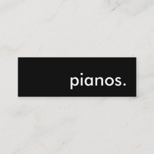pianos. mini visitkort