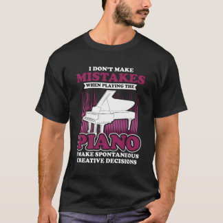 Pianos Pianist Musician presenterar Piano till jul T Shirt
