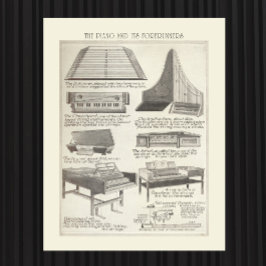 Pianos vintage poster