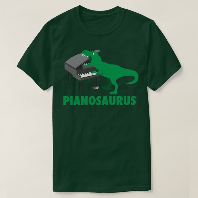 Pianosaurus Piano Art Dinosaur Percussion Music Fu T Shirt (Design framsida)