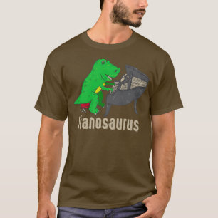 Pianosaurus Piano Art Dinosaur Percussion Music Fu T Shirt