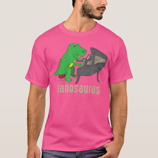 Pianosaurus Piano Shirt Dinosaur Percussion Music  T Shirt (Framsida)