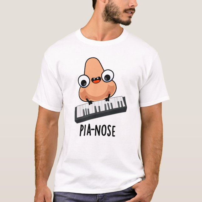 Pianose Funny Piano Nose Pun T Shirt (Framsida)