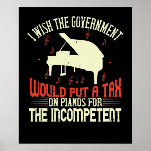 Pianoskatt på piano för inkompetenta poster